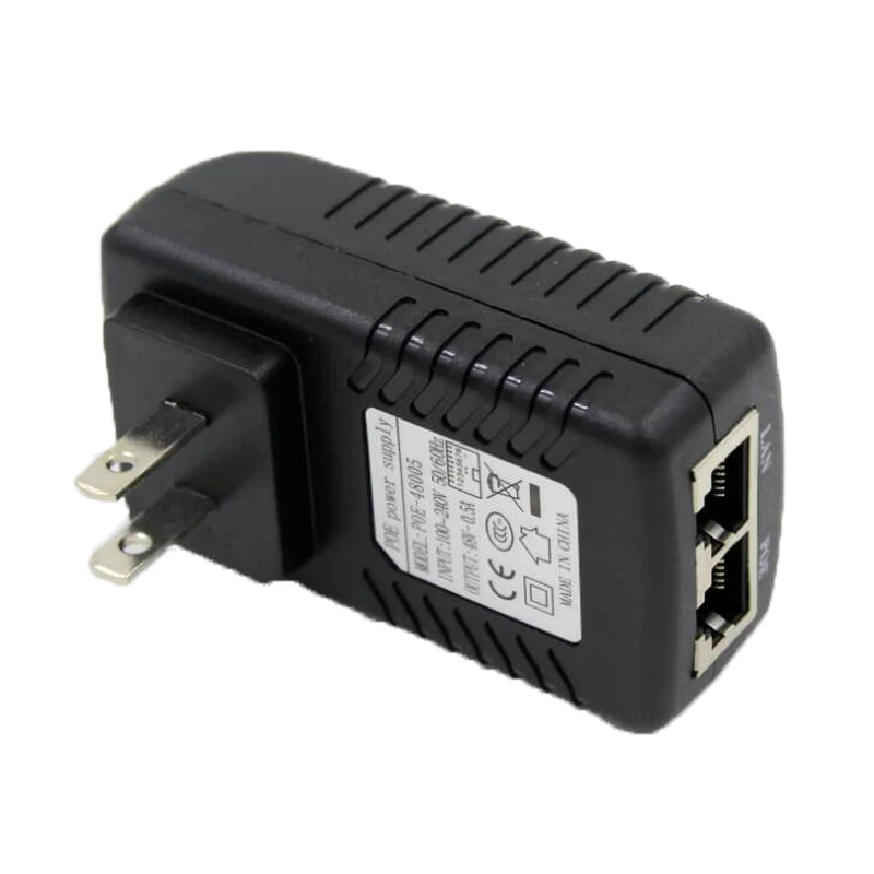 Видеонаблюдения безопасности 48 В 0.5a 24 Вт POE дюбеля Инжектор PoE Ethernet-адаптер IP