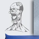 Зомби Наклейка на стену Ходячие мертвецы виниловая наклейка немертвецы страшное искусство ужас Декор E638