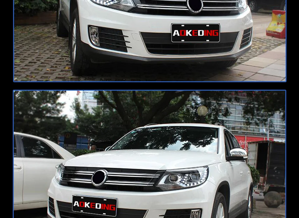 AKD автомобильный Стайлинг для VW Tiguan фары 2013- Tiguan светодиодный фонарь DRL Hid головной фонарь Ангел глаз биксеноновый луч аксессуары