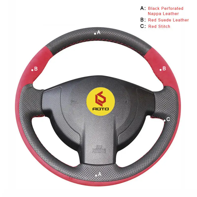 Nappa and Suede Автомобильная Оплетка на руль для Nissan Qashqai 2007-2013 Rogue 2008-2013 X-Trail 2008-2013 NV200 2010- Sentra Auto - Название цвета: Nappa and Suede