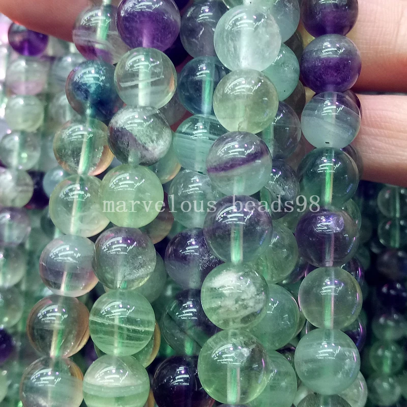 

Free Shipping Fashion Jewelry 6mm Natural Flourite Round Loose Beads 15.5" G6892