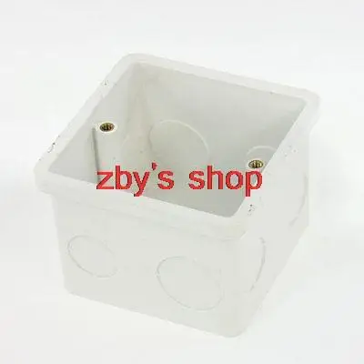 

One Gang Wallplate Cable Connect Square PVC Junction Box White 80x80x57mm