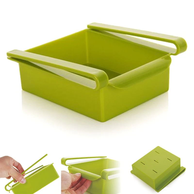 Slide Kitchen Fridge Freezer Space Saver Organizer Storage Rack Shelf Holder Housekeeping Container Organizers | Дом и сад