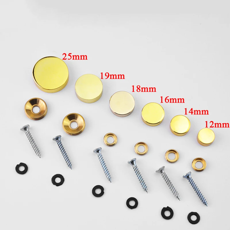 

Brand New 500PCS/lot Solid Copper Advertising Nails Screws Glass Acrylic Mirror Caps DIY Fixing Decoration Covers