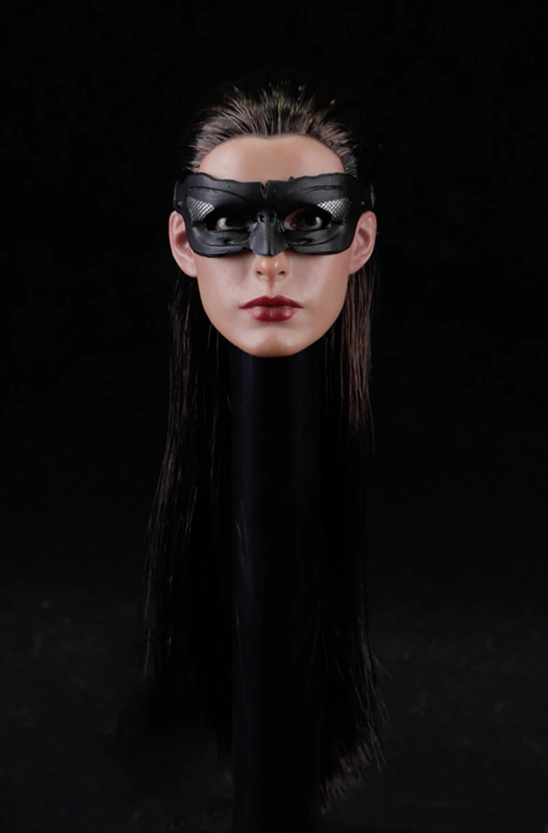 1/6 весы Anne Hathaway голова лепить со съемными eyemask для детей возрастом от 12 дюймов
