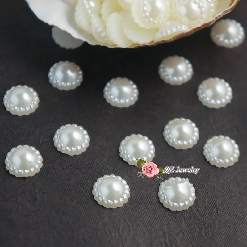 Популярная плоская спина кабошон имитация пластика ABS жемчужные бусины