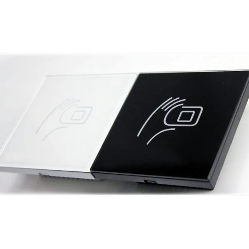 RFID 125 кГц/13,56 МГц стильное закаленное стекло EM4100/NFC 14443A близость смарт IC карты WG26/34 контроль доступа RFID Считыватель