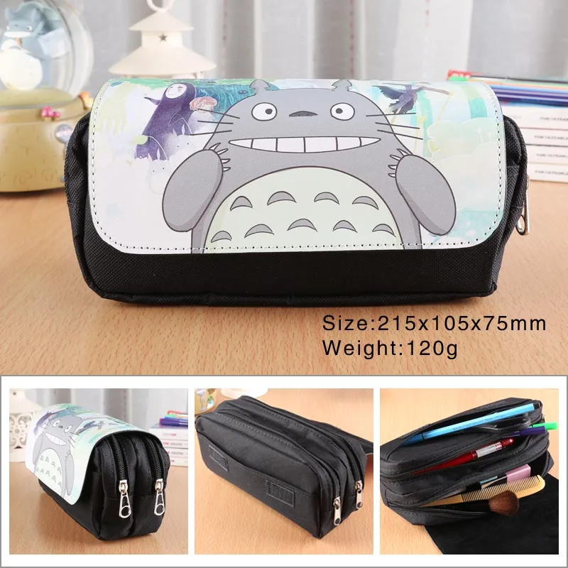 My Neighbor Totoro 1 Аниме Lovelive пенал Карманный Монстр Студенческая сумка для канцелярских принадлежностей TouHou проект молния макияж портативный пенал - Цвет: My Neighbor Totoro 1