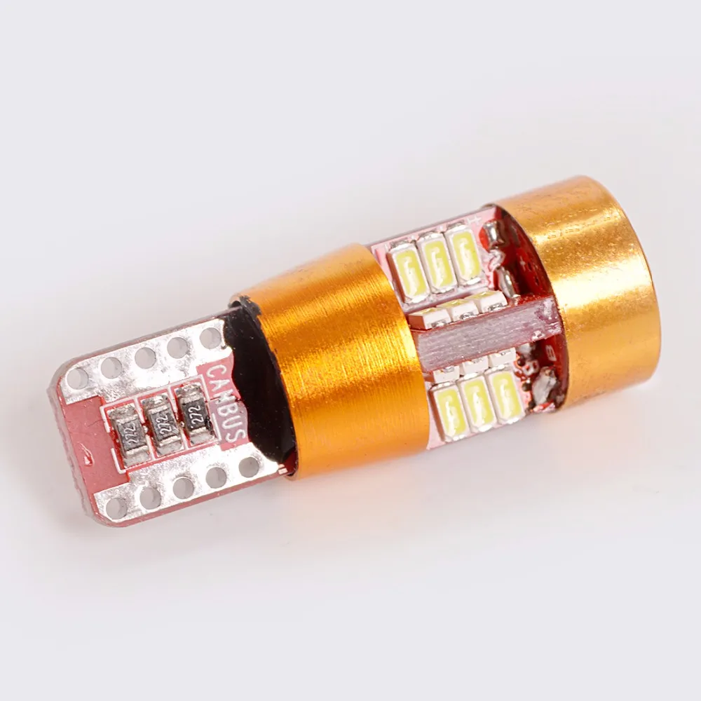 Flytop T10 светодиодный лампы 3014SMD с объективом CANBUS Error Free 194 12V 6W Супер белый Цвет