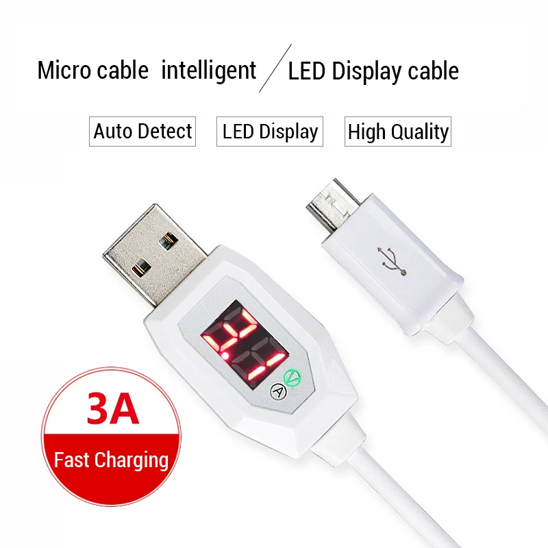 Кабель Micro USB HOTNOW со светодиодным дисплеем кабель для синхронизации данных и