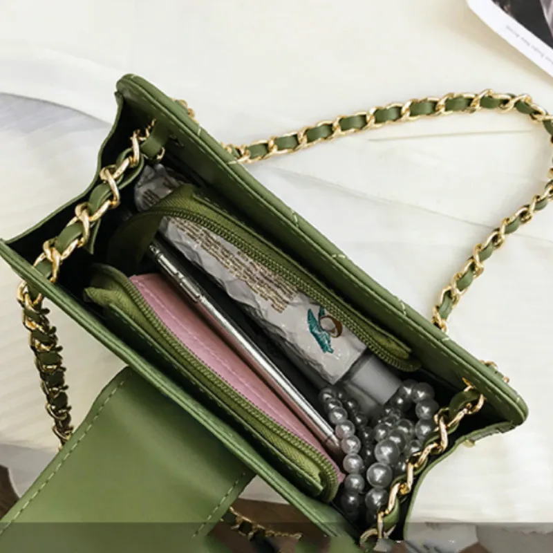 Women's Bag Female New Fashion Handbag Shoulder Bags for Women Messenger Handbags Rhombic Chain Bag White Red Green Black