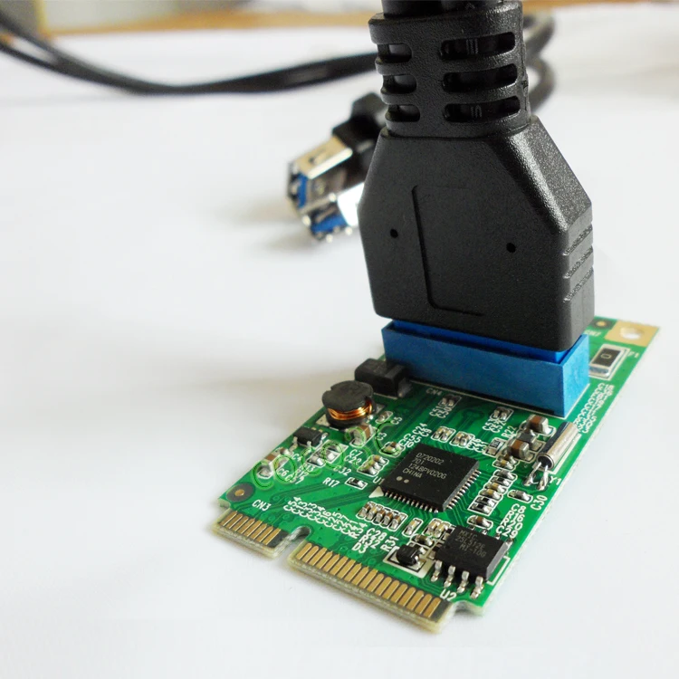 Переходник Mini PCI epress на 2 порта USB 3 0 мини PCIe 19Pin разъем двойной USB3.0 spiltter adapter +
