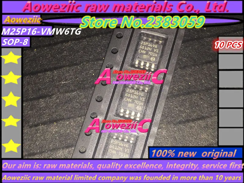Aoweziic 2017 + 100% новый оригинальный M25P16 M25P16-VMW6TG 25P16VG SOP8 5,2 мм Объем памяти чип от AliExpress RU&CIS NEW