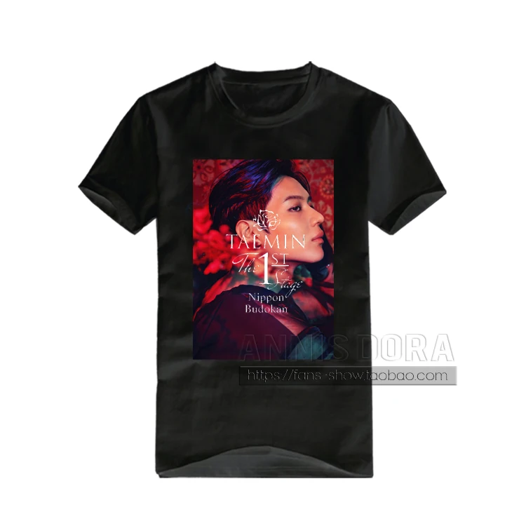 Футболка с коротким рукавом и логотипом SHINee TAEMIN | Мужская одежда