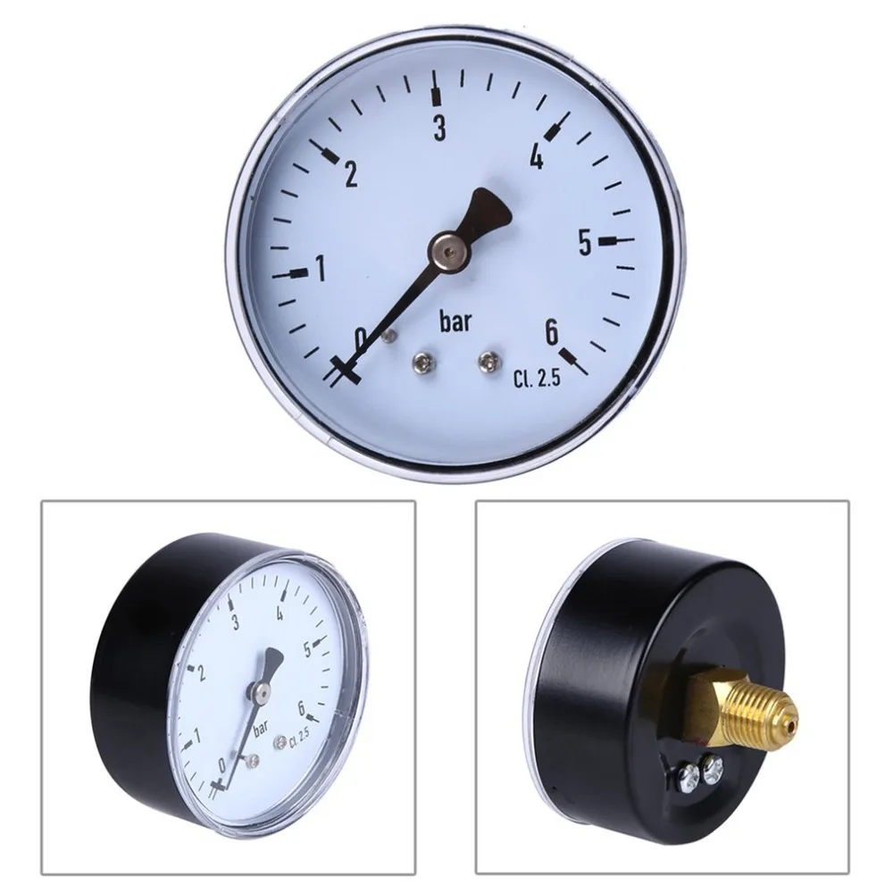 1/4 Inch NPT 6 Bar 80 PSI Round Pressure Gauge Gas liquid Accuratery Hydraulic Manometer Measuring Tool | Инструменты