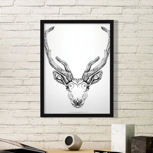 Бабочка Сова Птица Кролик Слон животный портрет эскиз круглая картина рамка