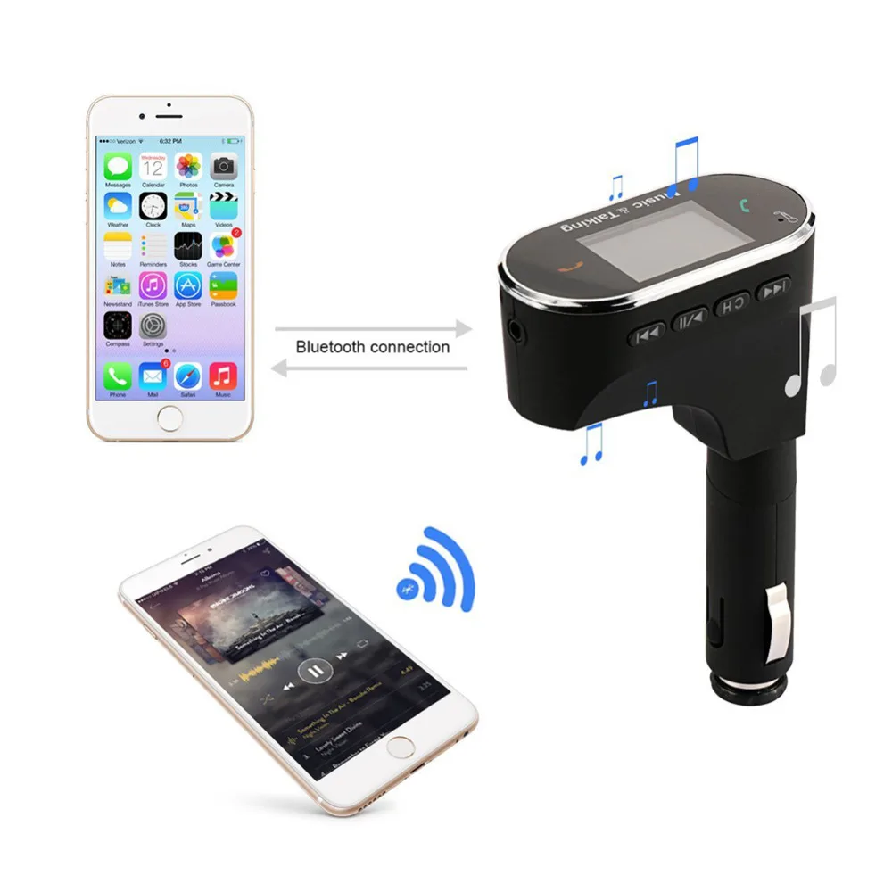 Беспроводной Fm трансмиттер с ЖК дисплеем и поддержкой Bluetooth|radio adapter|bluetooth fm transmitter