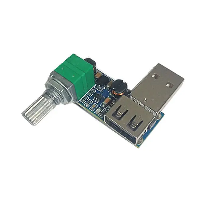 

USB fan stepless speed controller regulator with switch speed Module module