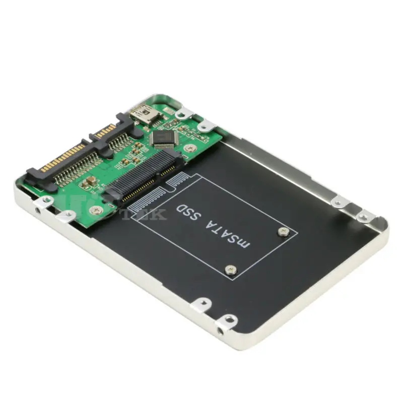 Мини PCIe mSATA SATA + USB 2 0 адаптер конвертер 5 дюймов HDD SSD корпус 7 мм Алюминий для
