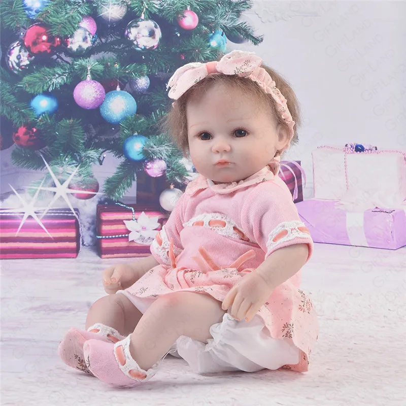 Reborn Baby Doll Bebe принцесса малыш романтический розовый Мягкая кукла для малышей