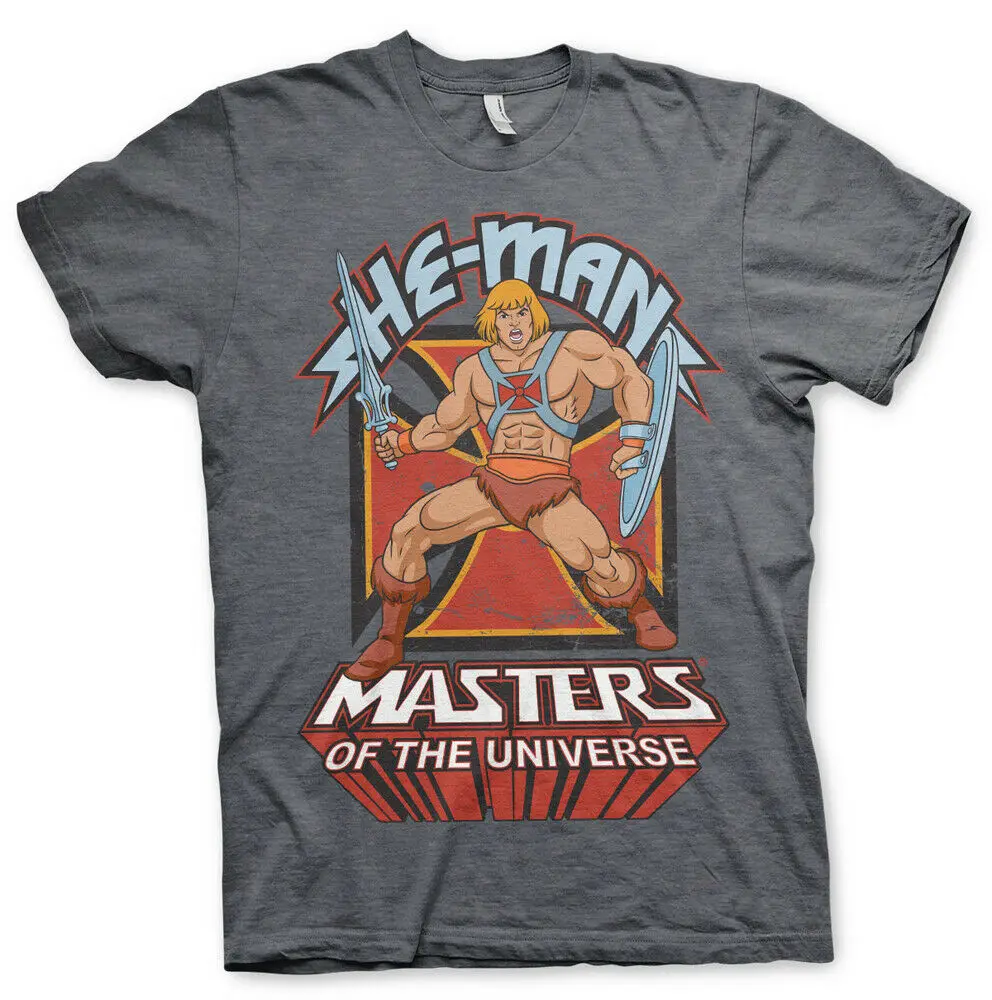 1 He-Man и The Masters of The Universe Poster Классическая серая мужская футболка модные брендовые мужские топы уличная одежда футболка - Цвет: 1
