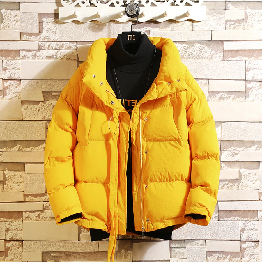 Новинка 2019 повседневная мужская парка зимняя уличная куртка с лентой Мужская