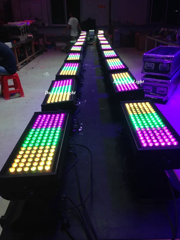 4 шт. водонепроницаемый rgb светодиодный настенный светильник dmx городской цвет 108*3