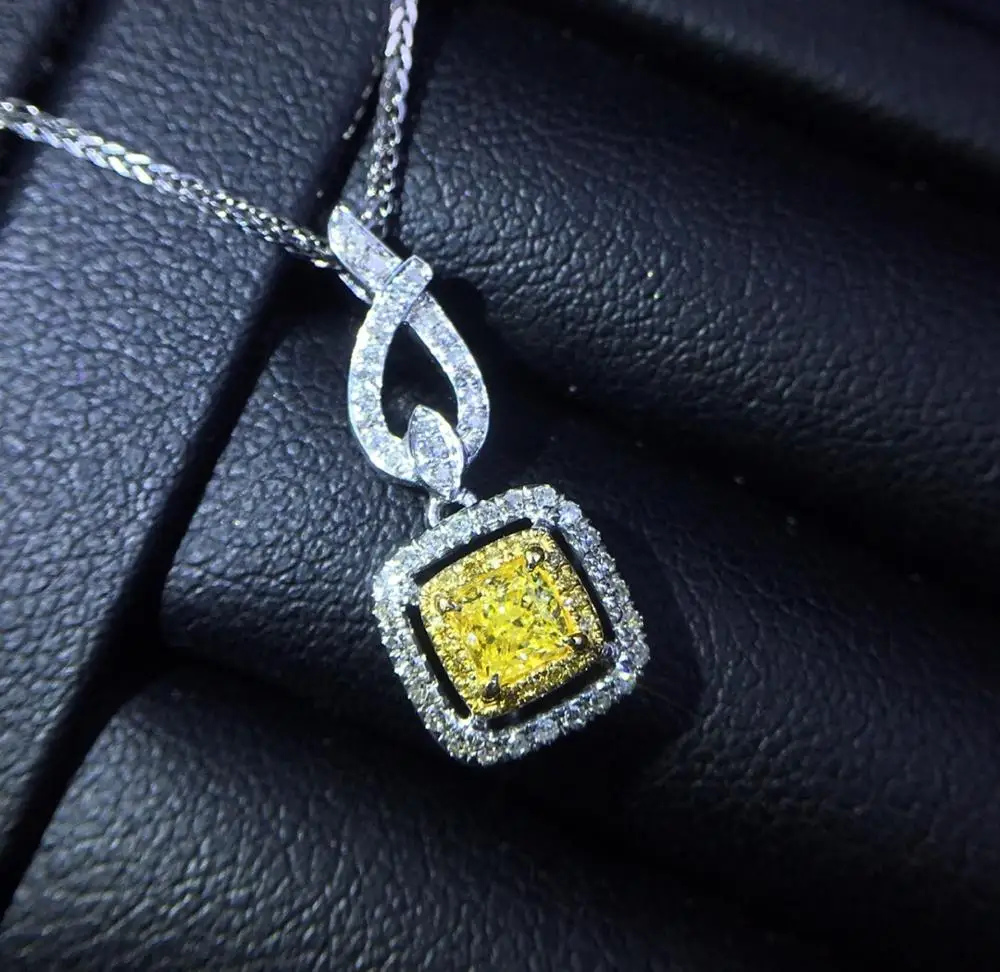 Настоящие хорошие драгоценности чистый 18 K Белый Золотой AU750 100% натуральный