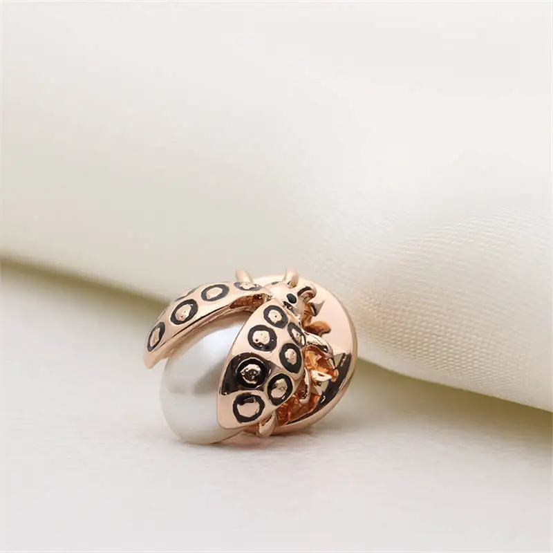 DoreenBeads милый мини знак в виде божьей коровки с искусственными жемчужными
