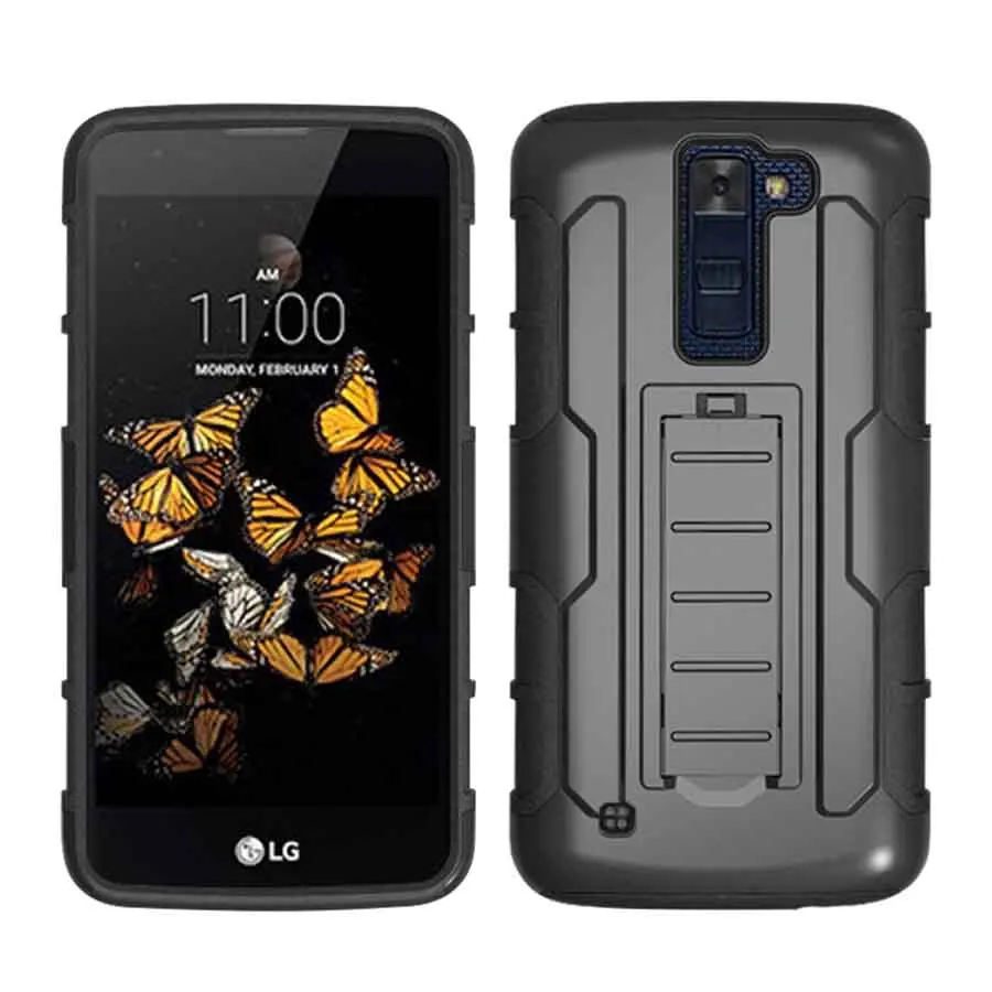 3 в 1 бронированный чехол для телефона LG K8 подставка Heavy Duty гибридный жесткий