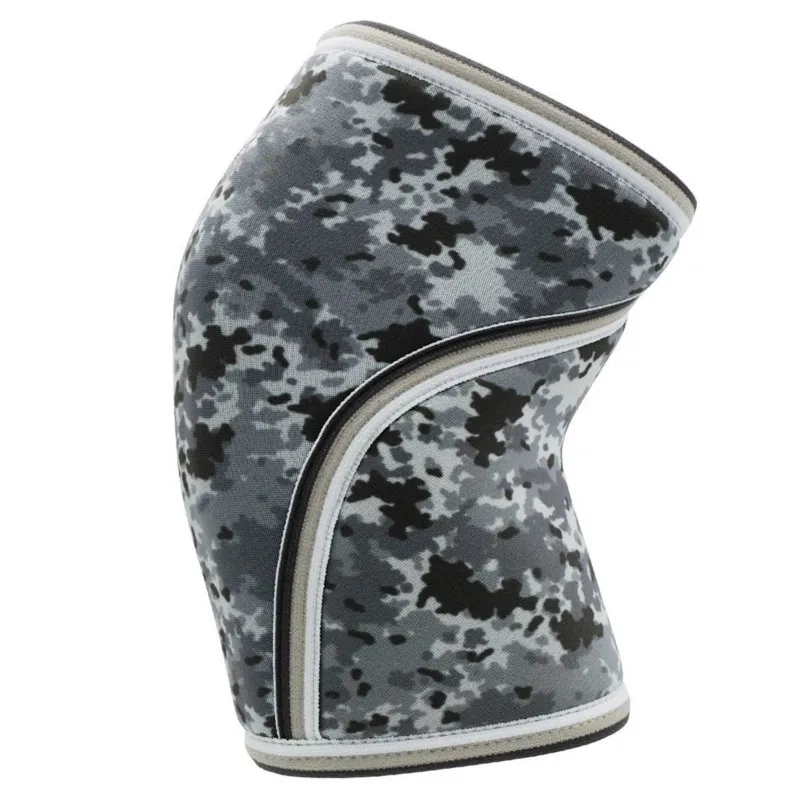 camouflage Наколенники(1 пара) поддержка и компрессия для лучших приседаний, 7 мм неопрен-(Camo серый, XXL - Цвет: camouflage