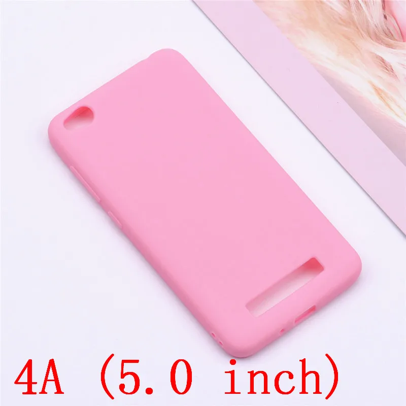 Pink 4A Силиконовый чехол для Xiaomi Redmi 7A, чехол, Мягкий ТПУ силиконовый чехол, чехол для телефона, для Xiaomi Redmi 6A 4A 5A 7A, чехол, бампер - Цвет: Pink 4A