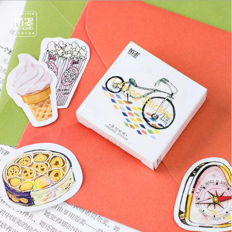 

Cute Interesting Life Item Papers Stickers Flakes Vintage Romantic Love For Diary Decoration Diy Scrapbooking Sticker 45 Pcs/box