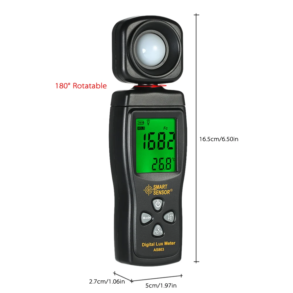Handheld AS803 Luxmeter Digital Light Meter Lux Photometer uv UV Radiometer LCD Illuminometer | Инструменты