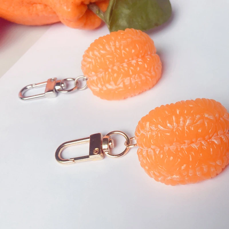 Модная красная клубника оранжевый прекрасный Шарм кулон кошелек сумка