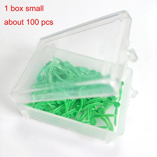 1 box small 400 шт Стоматологические Одноразовые клинья с отверстием все 4 размера стоматологические материалы стоматология Insturment стоматологические инструменты зубы Клин 4 цвета - Цвет: 1 box small