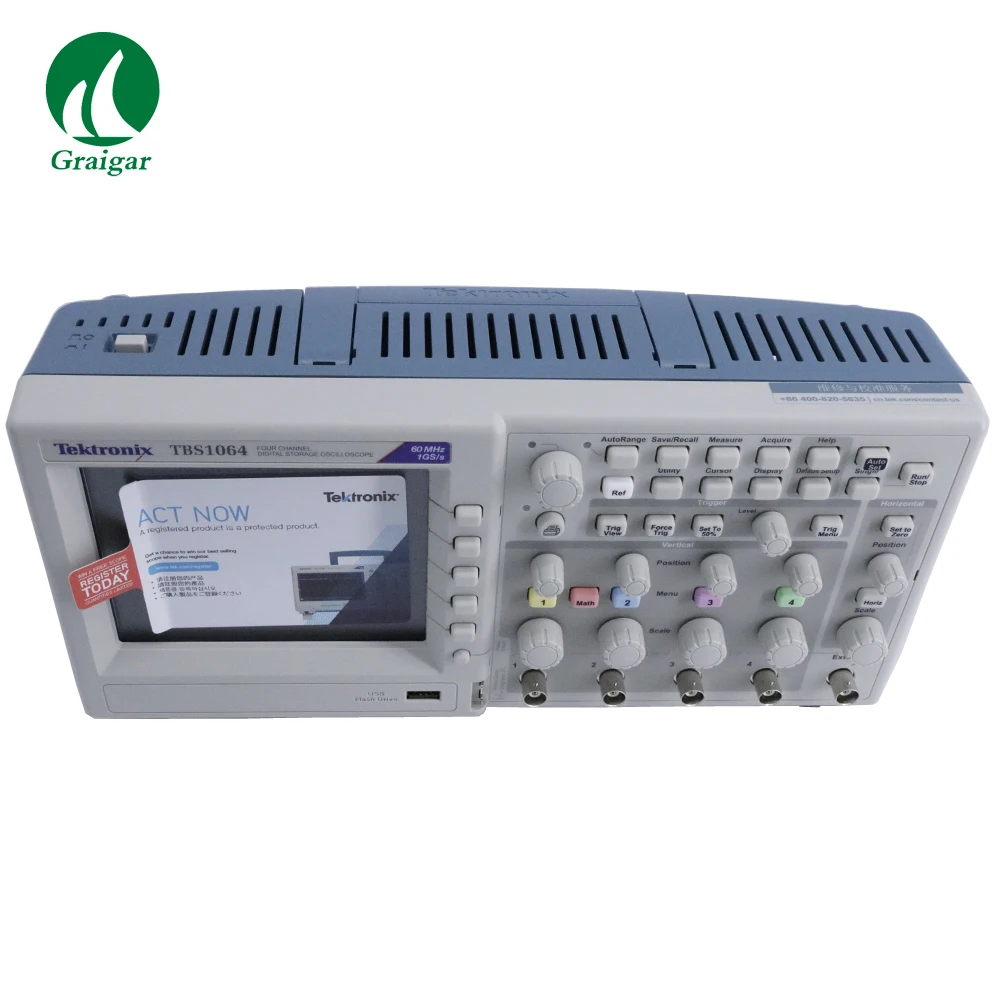 4 канальный цифровой осциллограф Tektronix TBS1064 с многоязычным пользовательским