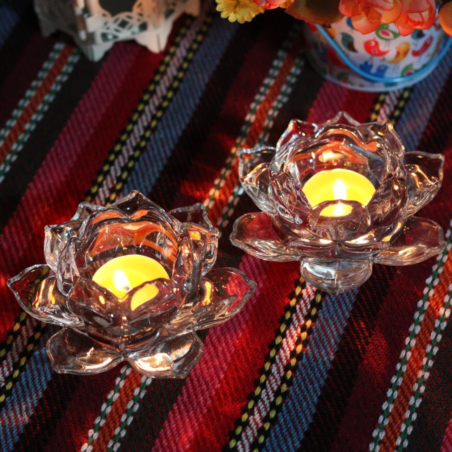 Изысканная Хрустальная технология стеклянная фотосвеча настольные аксессуары