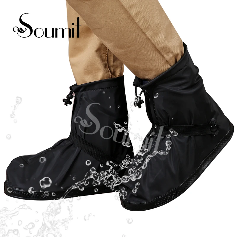 Soumit Rain Shoe 360 Degree Waterproof Protector For Men Women Rain Cover for Shoes Boot Covers Reusable Overshoes Transparent