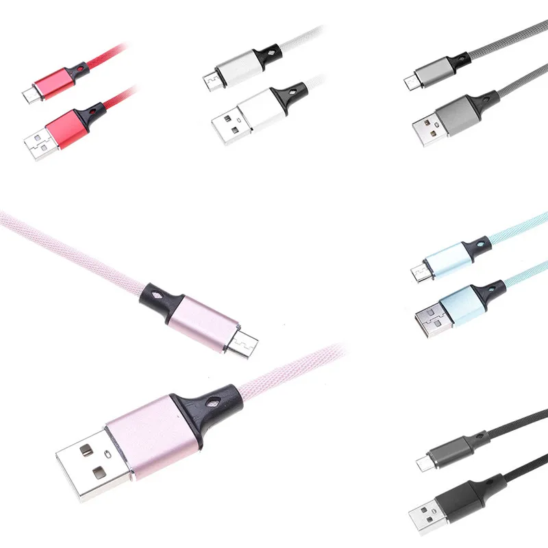 Новый текстильный плетеный Micro USB кабель для синхронизации данных и зарядки Samsung