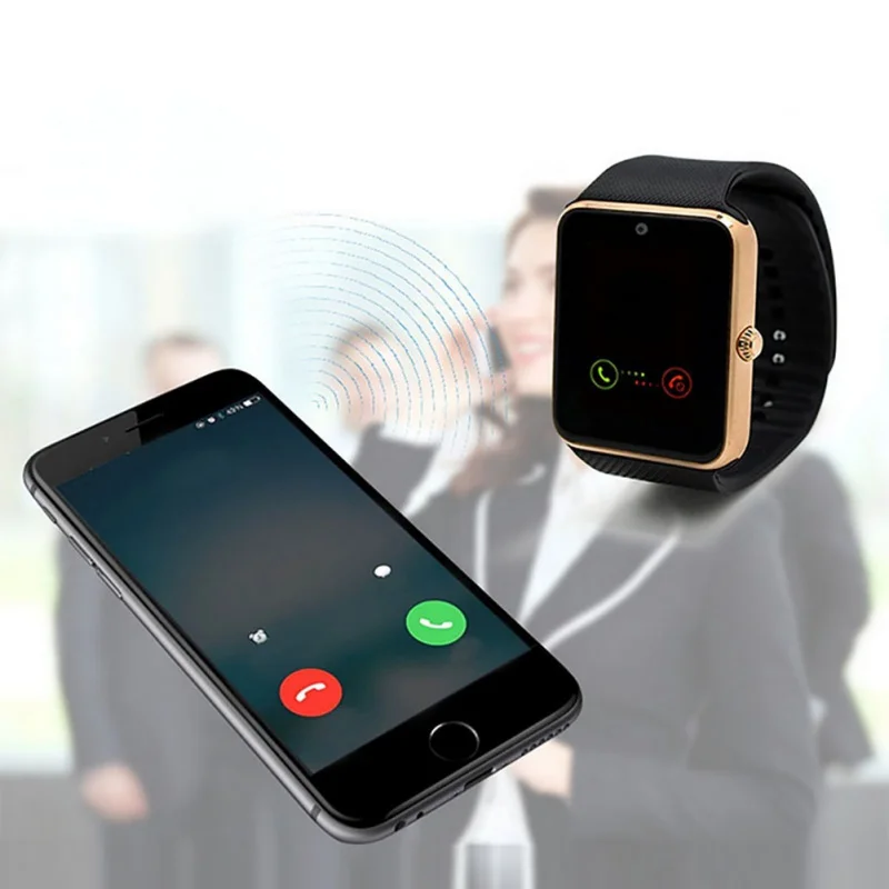 

GT08 Smart Watch Wristband Waterproof Bluetooth Camera TF SIM Card Smartwatch for iPhone 8 X 7P Android Sports Pedometer Watches