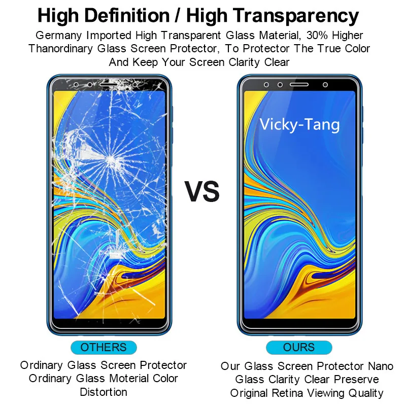 Закаленное Стекло для Samsung Galaxy A7 A750 Экран защитная пленка 9 H 2.5D телефон защитный Стекло для Samsung Galaxy A7 Стекло
