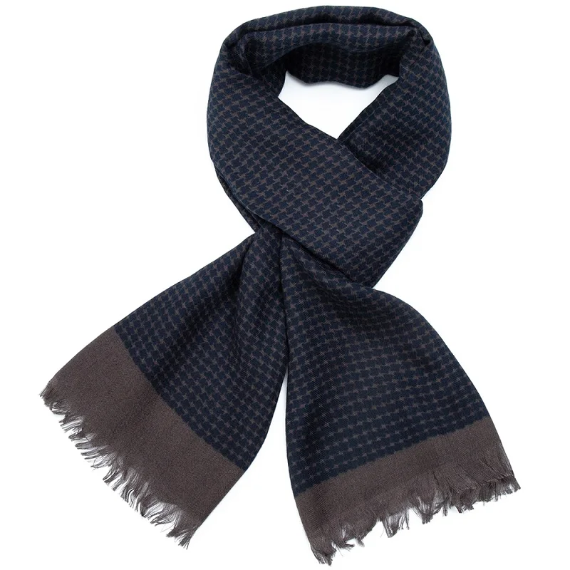 Мужские шарфы Новая мода Houndstooth Shot Fringes тонкий легкий теплый зимний шарф
