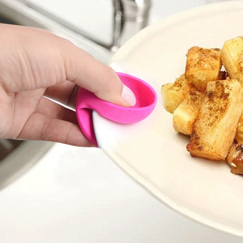 2 шт. Милые силиконовые изоляционные пальчиковые наборы Кухонные тарелки
