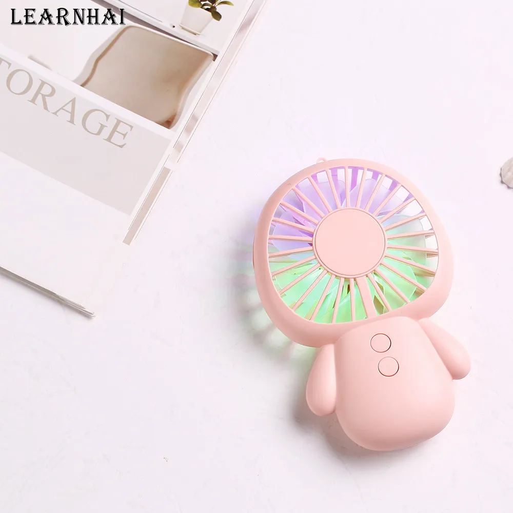LEARNHAI Перезаряжаемый USB вентилятор мини электрический вентилятор с переключателем 2 скорости регулируемый для ноутбуков Настольный внешний аккумулятор