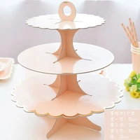 3 layers cake stand wedding cake tools fondant cake display accessory for party bakeware paper