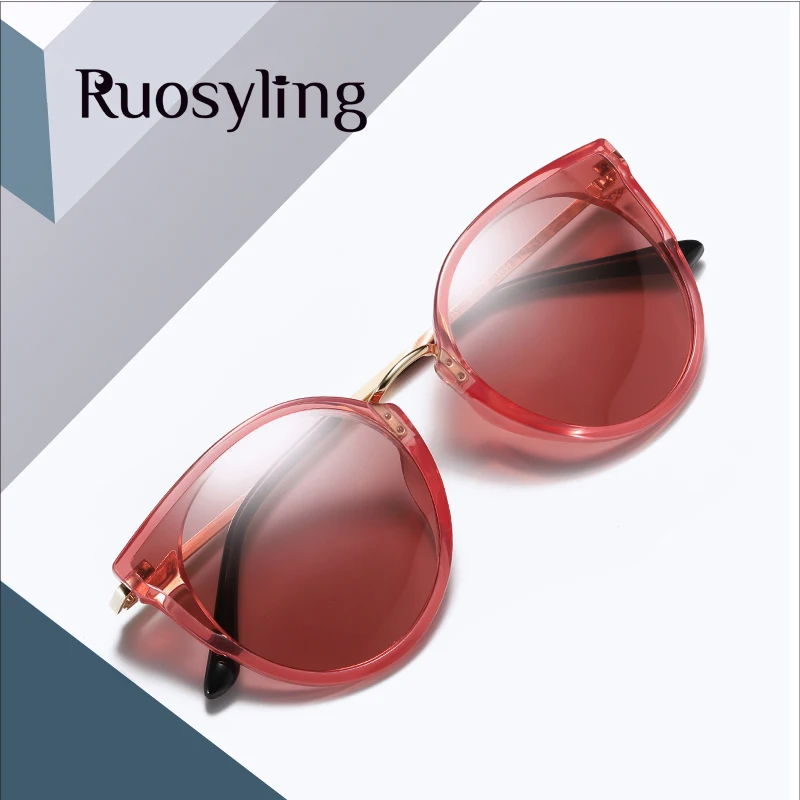 Ruosyling Модные солнцезащитные очки кошачий глаз для женщин и мужчин