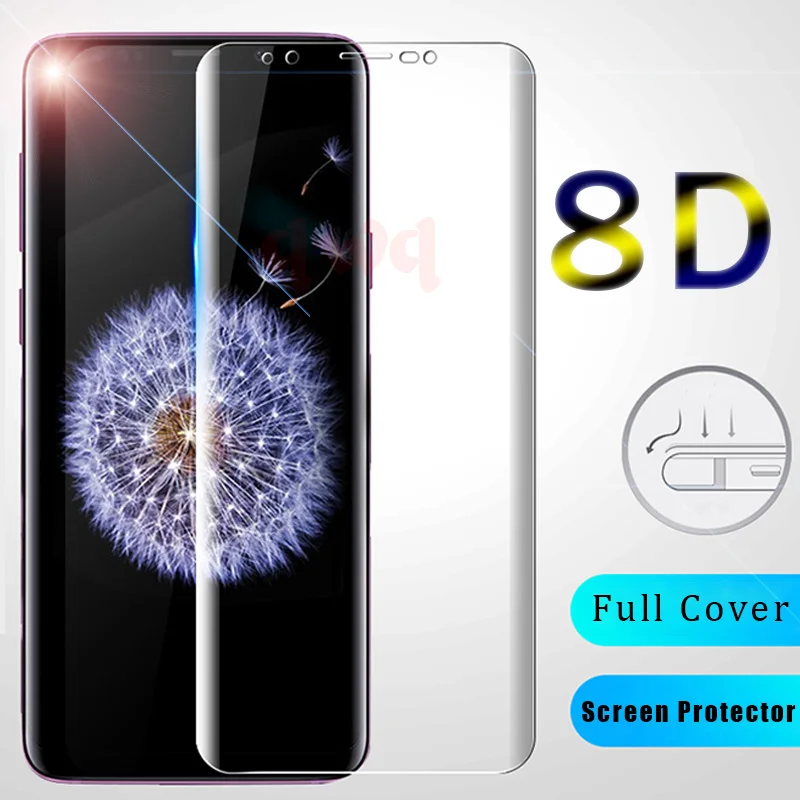 8D Защита экрана для Samsung Galaxy S9 S8 A7 2018 A6 A8 Plus A750 закаленное стекло Note 8 9 S7 Edge полное