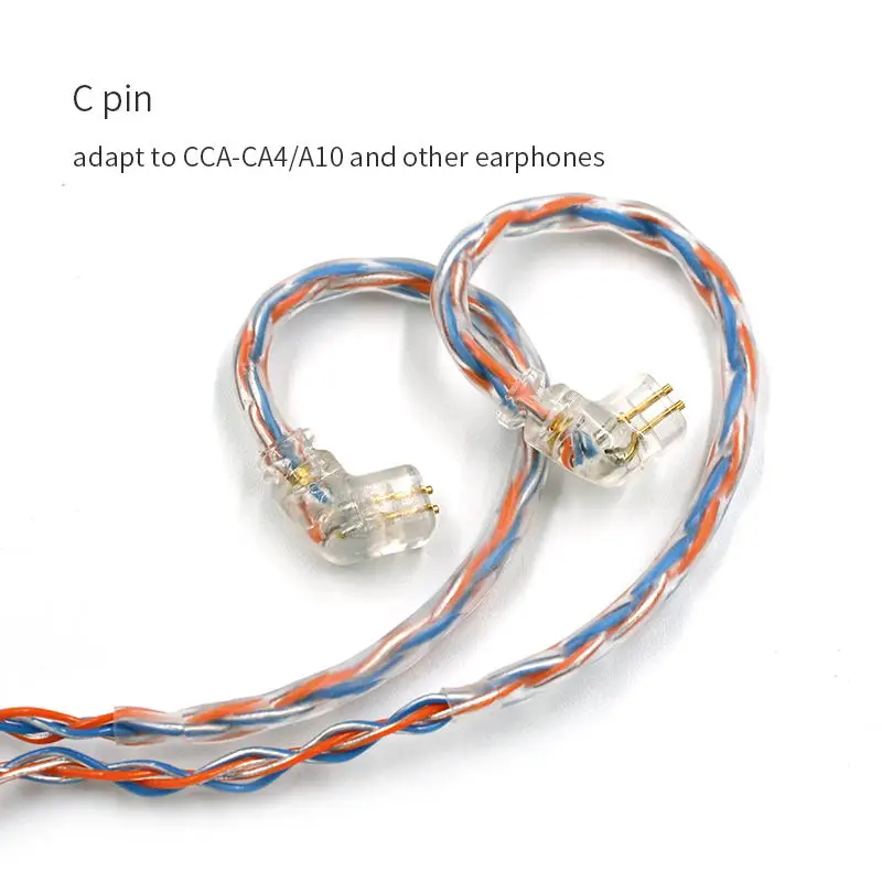 Cpin for A10AS16ZSN AK CCA наушники Модернизированный посеребренный медный кабель 2pin кабель для наушников для TRN X6 CCA A10/C10/C16 - Цвет: Cpin for A10AS16ZSN