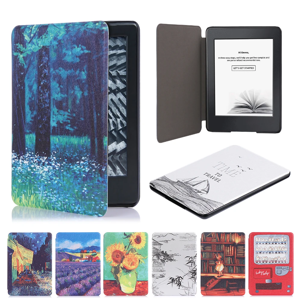 Ультратонкий умный чехол из искусственной кожи для Amazon Kindle Paperwhite 4 10-го поколения